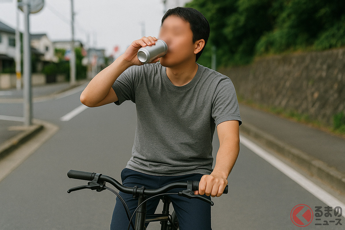「酒を飲んで自転車に乗ってはいけないと知らなかった」呆れた言い訳も！（画像はイメージ／チャットGPTで作成）