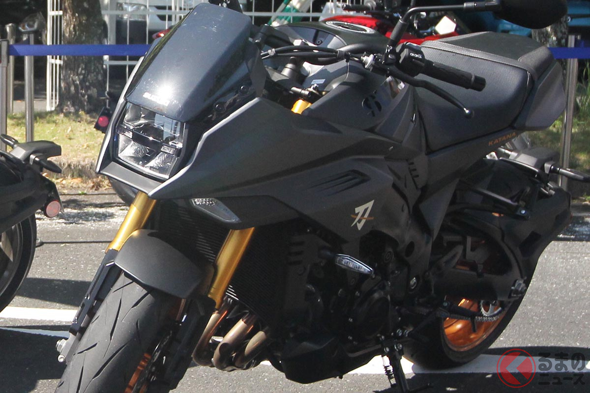 スズキ主催の「KATANAミーティング」に登場した未発売の「マットブラック仕様KATANA」