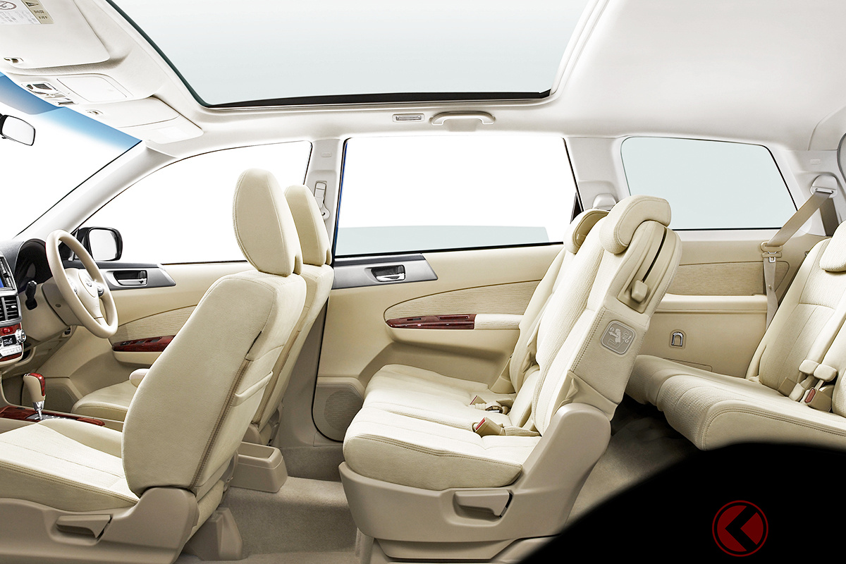 大型サンルーフも設定され解放感もバツグンだった！［画像は「エクシーガ2.0i-L」］