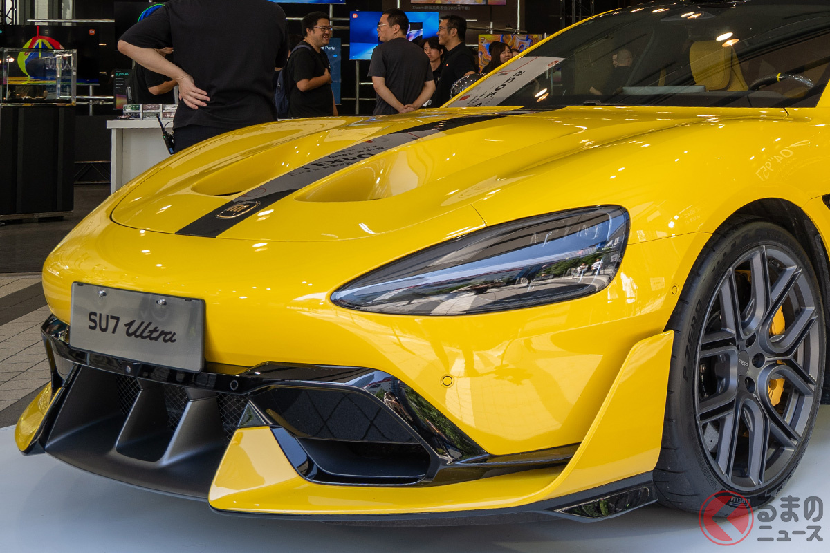 SU7 Ultraですが、2025年9月26日より東京・秋葉原にて開催されているシャオミの自社イベント「Xiaomi EXPO 2025」にて、日本で初めて一般公開された(撮影:加藤博人)