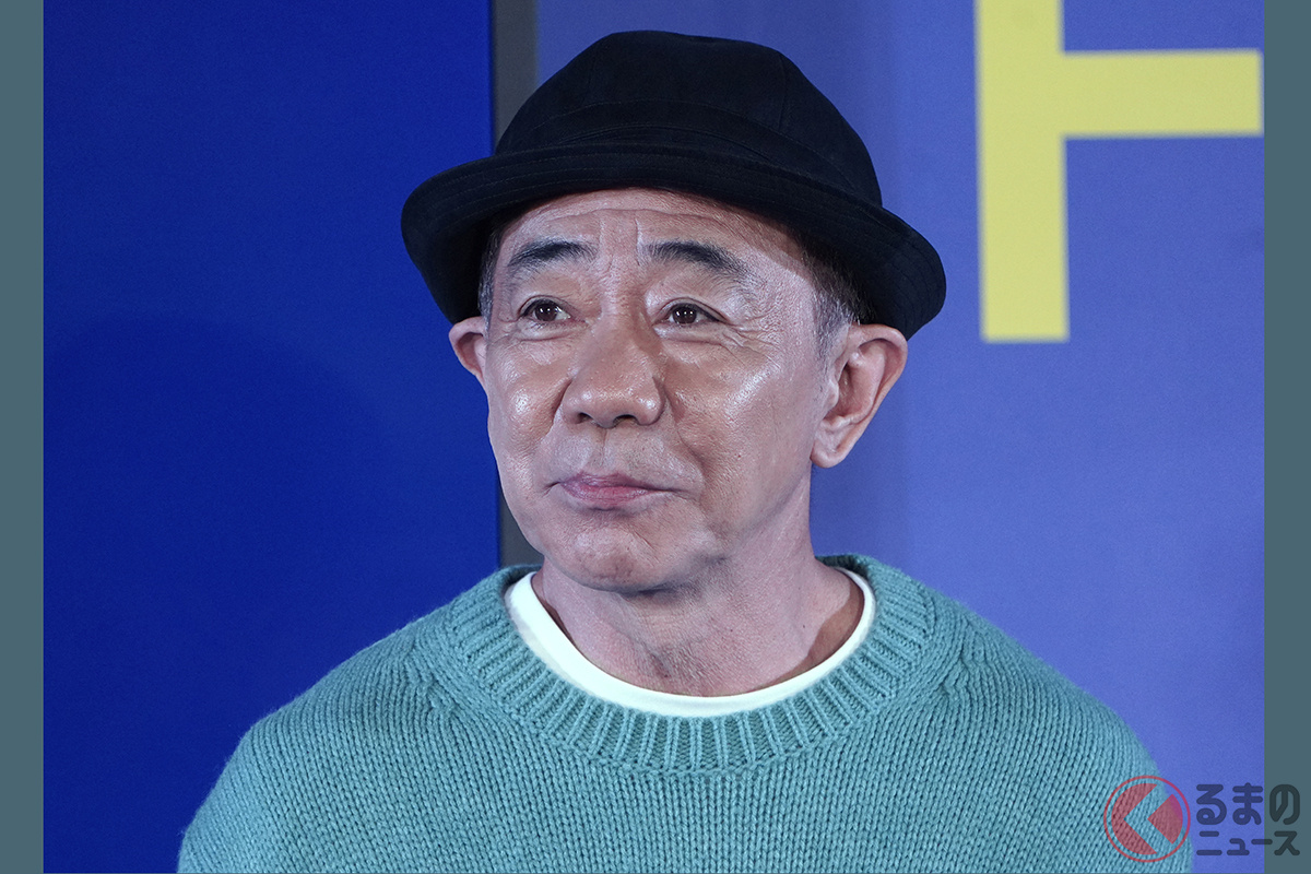 木梨さんが公開した所さんの愛車とは？（Photo：時事通信フォト ジーユー２０２１秋冬新キャンペーン発表会にて）