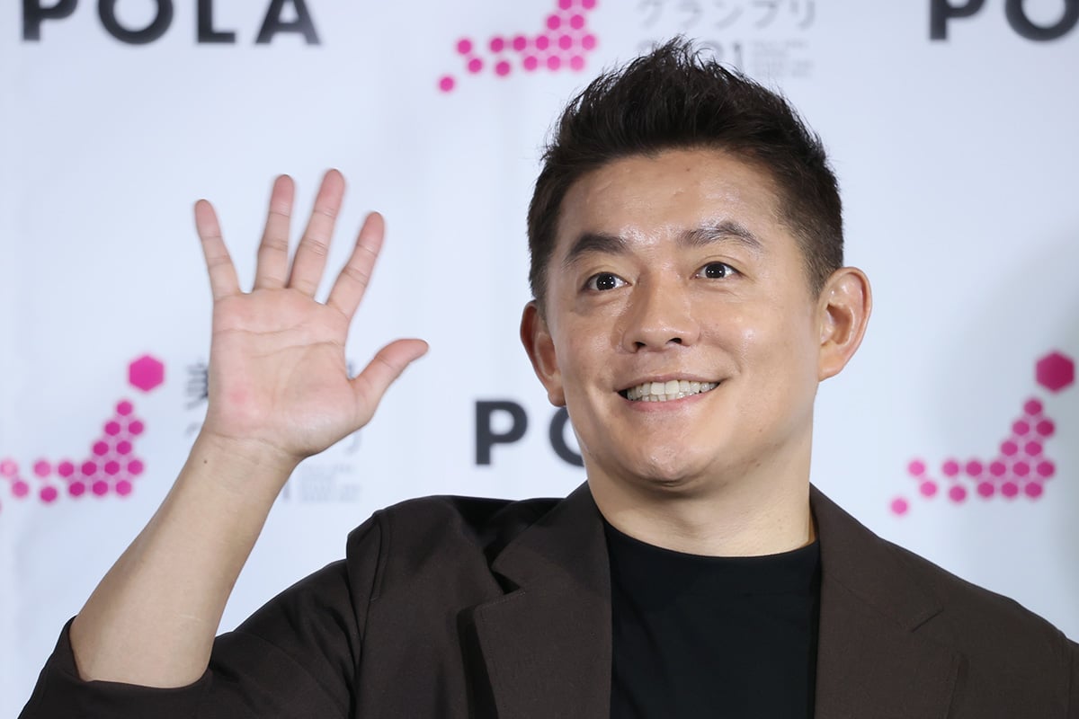 井戸田さんが乗った高級ミニバンとは？（Photo：時事 化粧品会社ポーラの「ニッポン美肌県グランプリ2021」発表会にて）