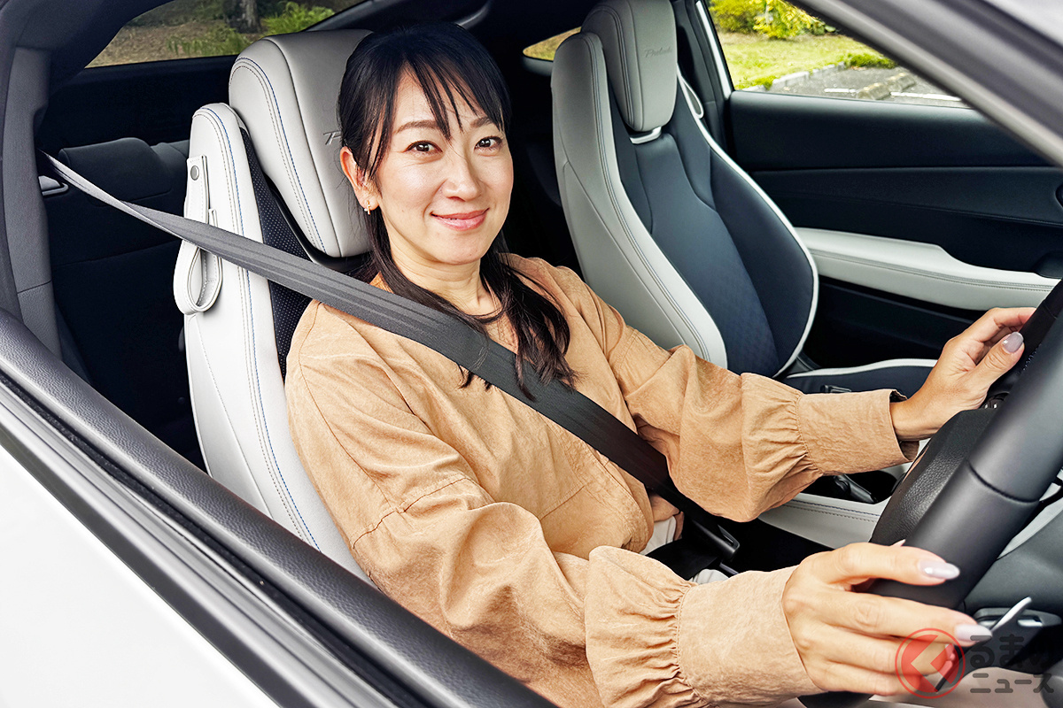 「新型プレリュードは色んな表情をみせてくれて驚いた」と話すモータージャーナリストの藤島知子さん
