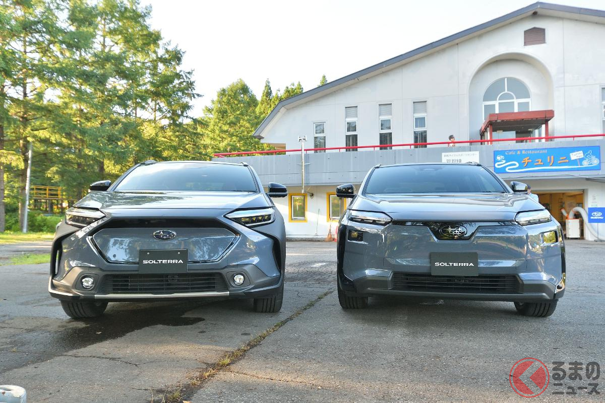 スバル「ソルテラ」(左:マイナーチェンジ前、右:マイナーチェンジ後)