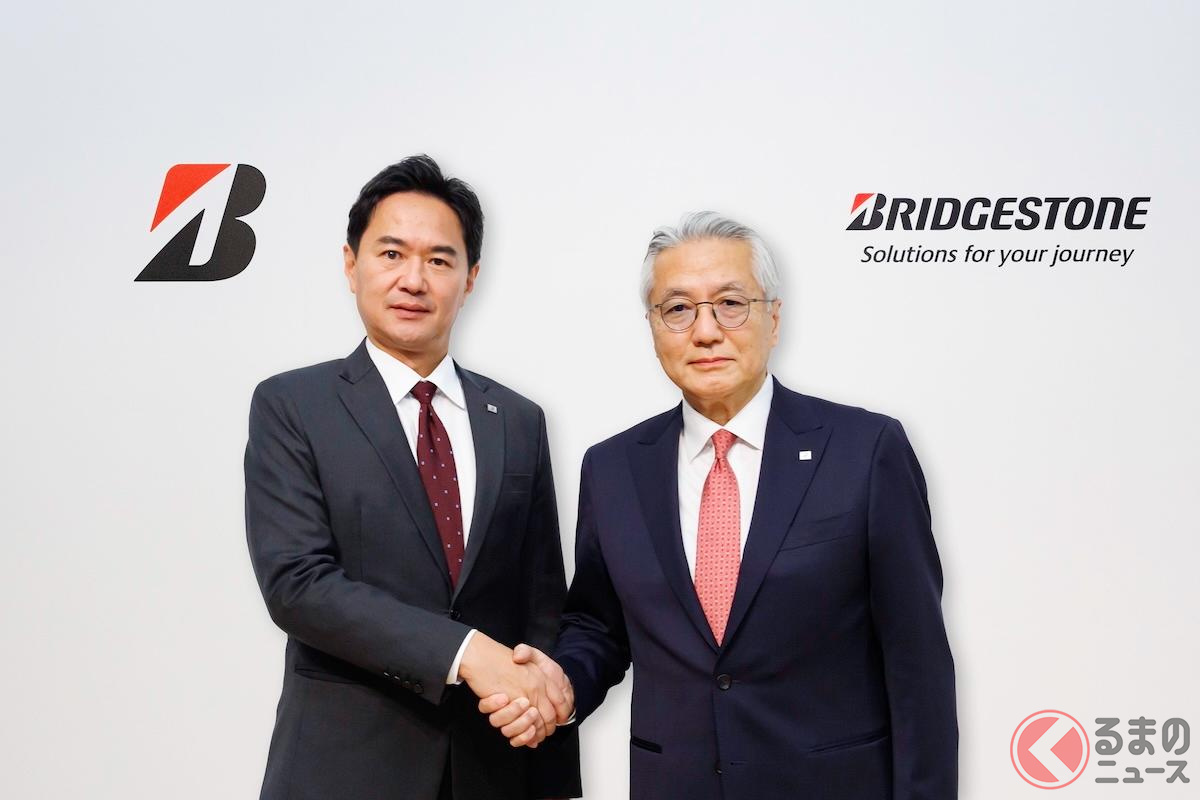 ブリヂストン 次期代表執行役 グローバルCEOの森田泰博氏（左）と現職の石橋秀一CEO（右）