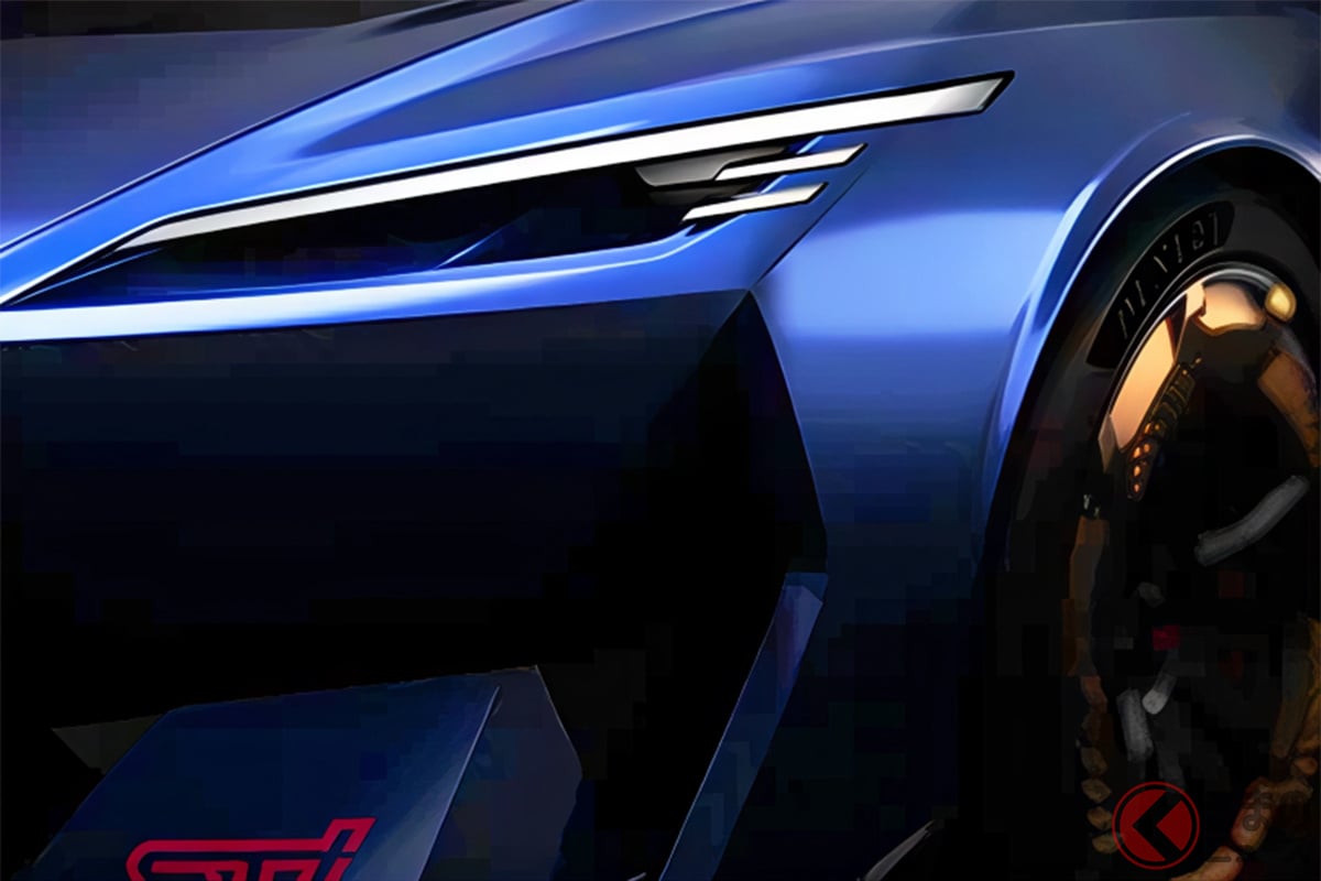 フロントバンパー下部には「STI」らしき文字も!?