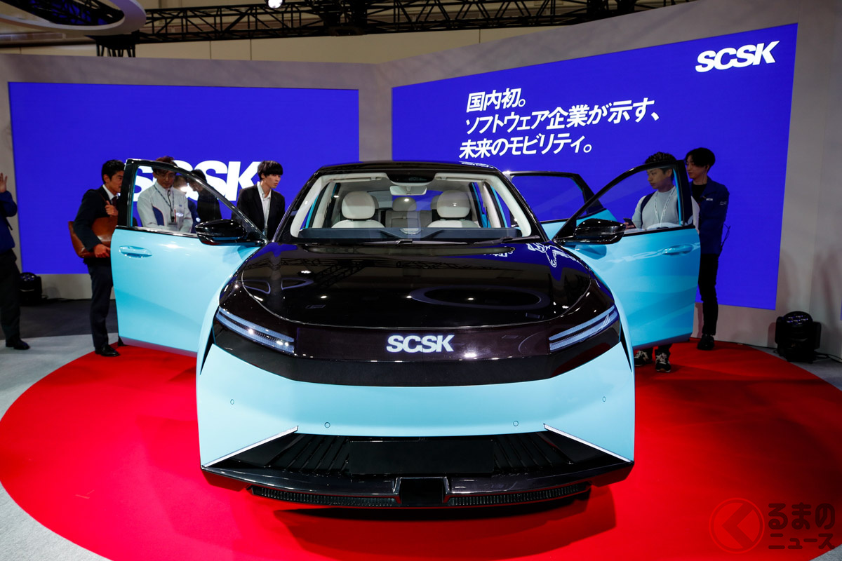 SCSKが発表した「SCSK-Car」。クルマメーカーではない同社が、意欲的に車両づくりに取り組んでいる
