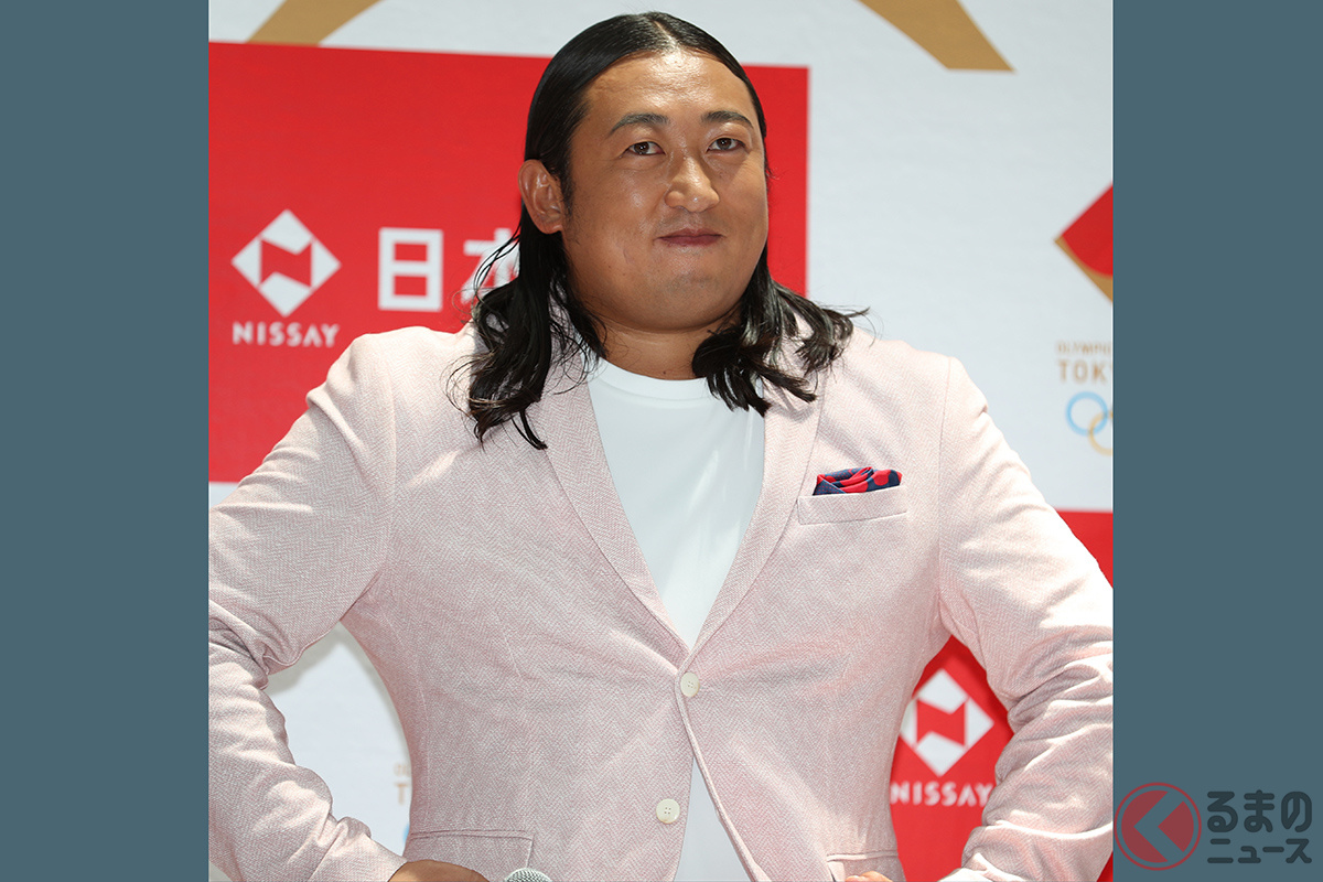 秋山さんが披露した愛車とは!?（Photo：時事 画像はオリンピック聖火ランナー募集記者発表会にて）