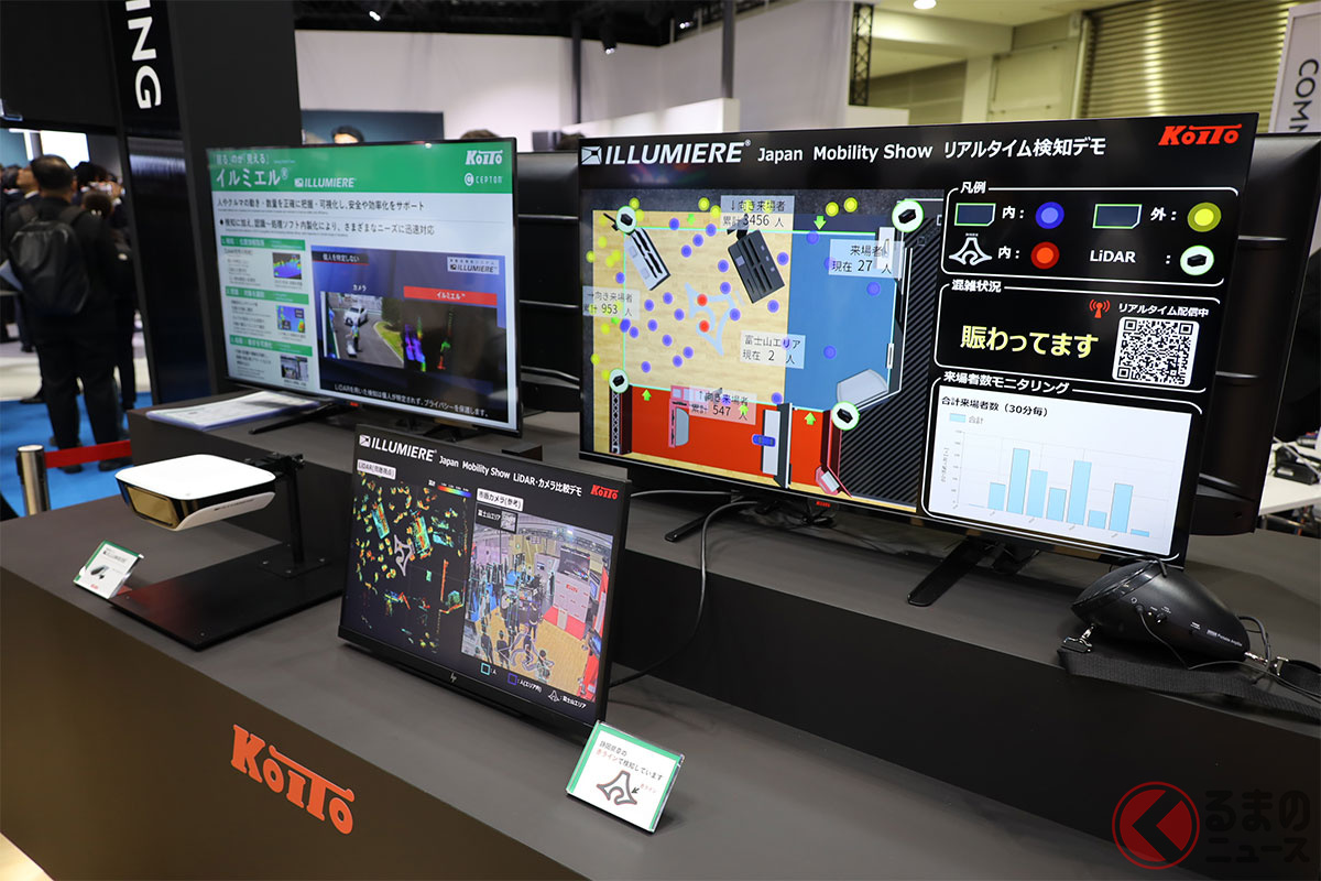 「イルミエル」のデモンストレーションコーナー