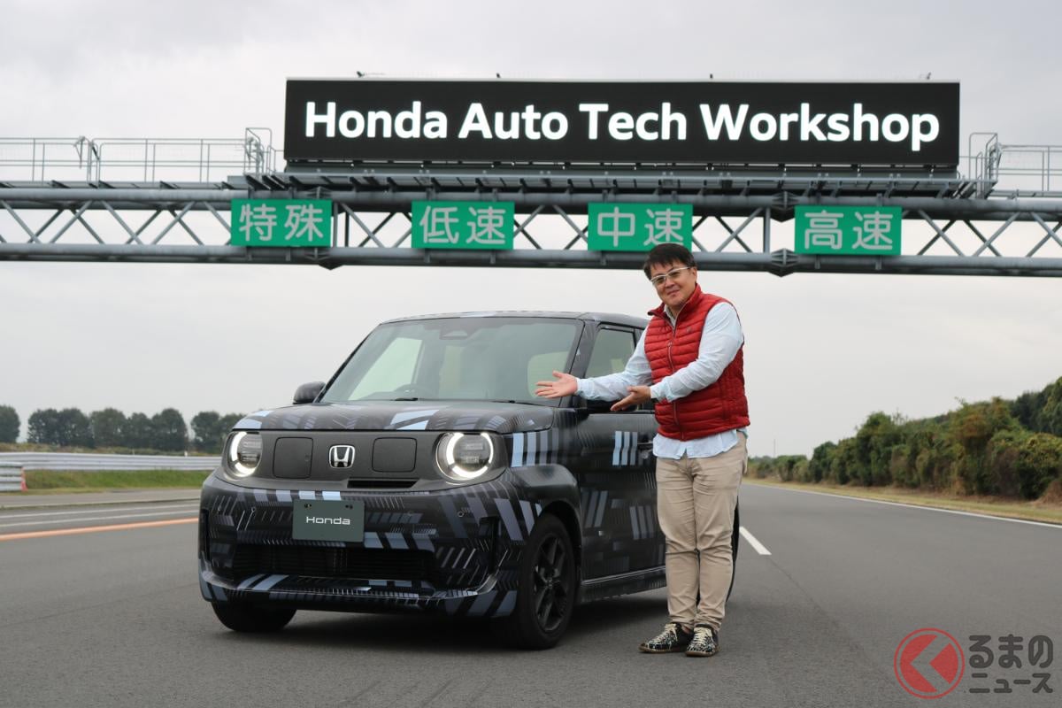 ホンダ「Super ONE Prototype」と筆者(山本シンヤ)