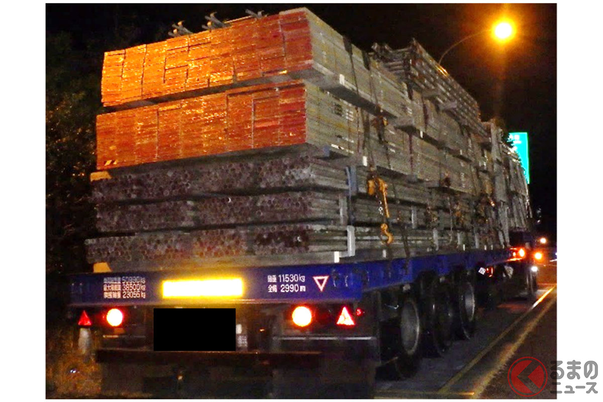 2024年に東名を「26t」オーバーして通行した違反車両(画像:NEXCO中日本)。