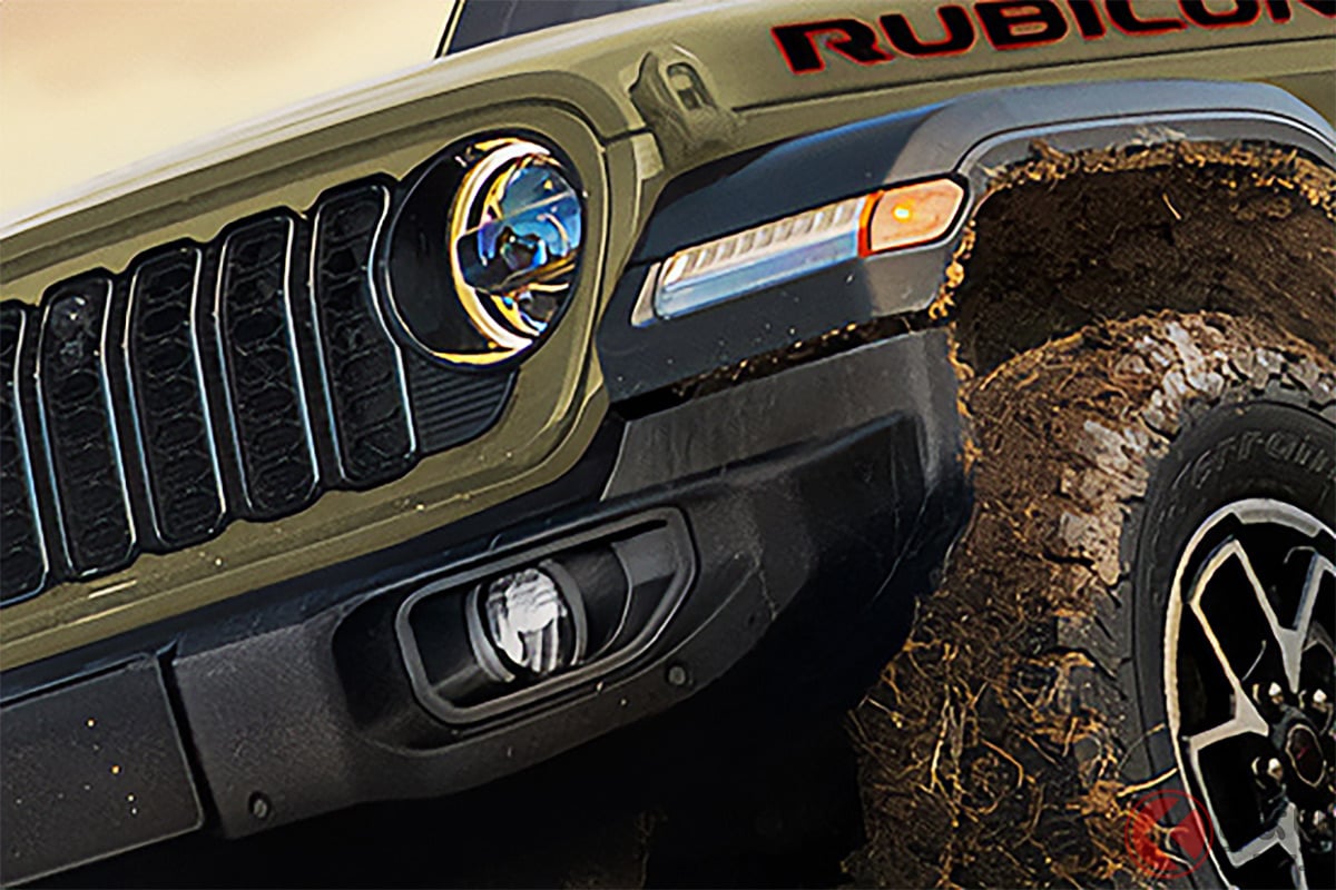 150台限定のルビコン2ドア仕様。特別色「’41ミリタリーグリーン」をまとうショートボディが特徴