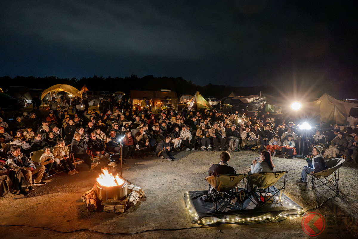 日の入り後は「焚火BAR」がオープン