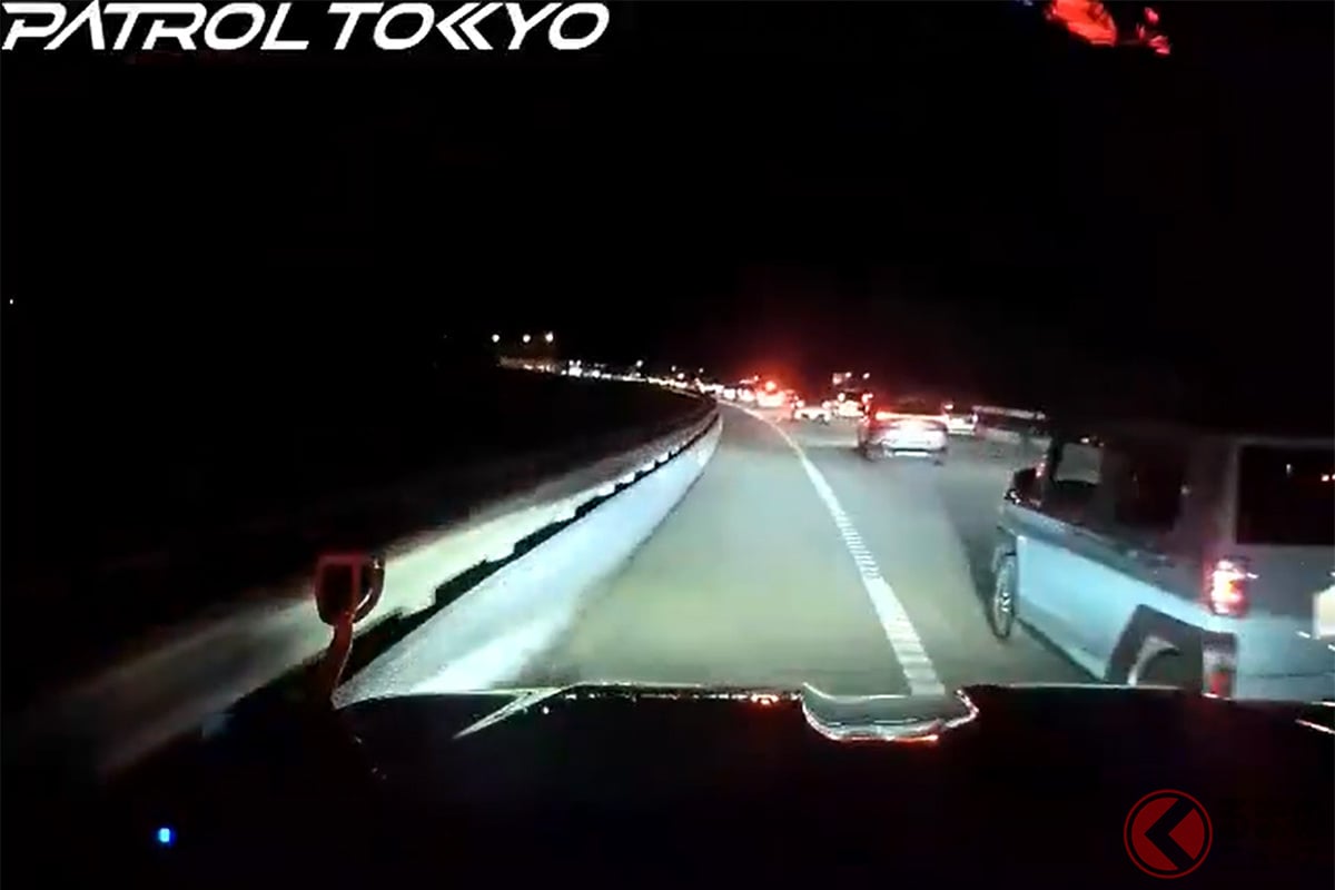 NEXCOが公開した「衝撃のヒヤリ映像」にSNS騒然!(画像:NEXCO中日本)。