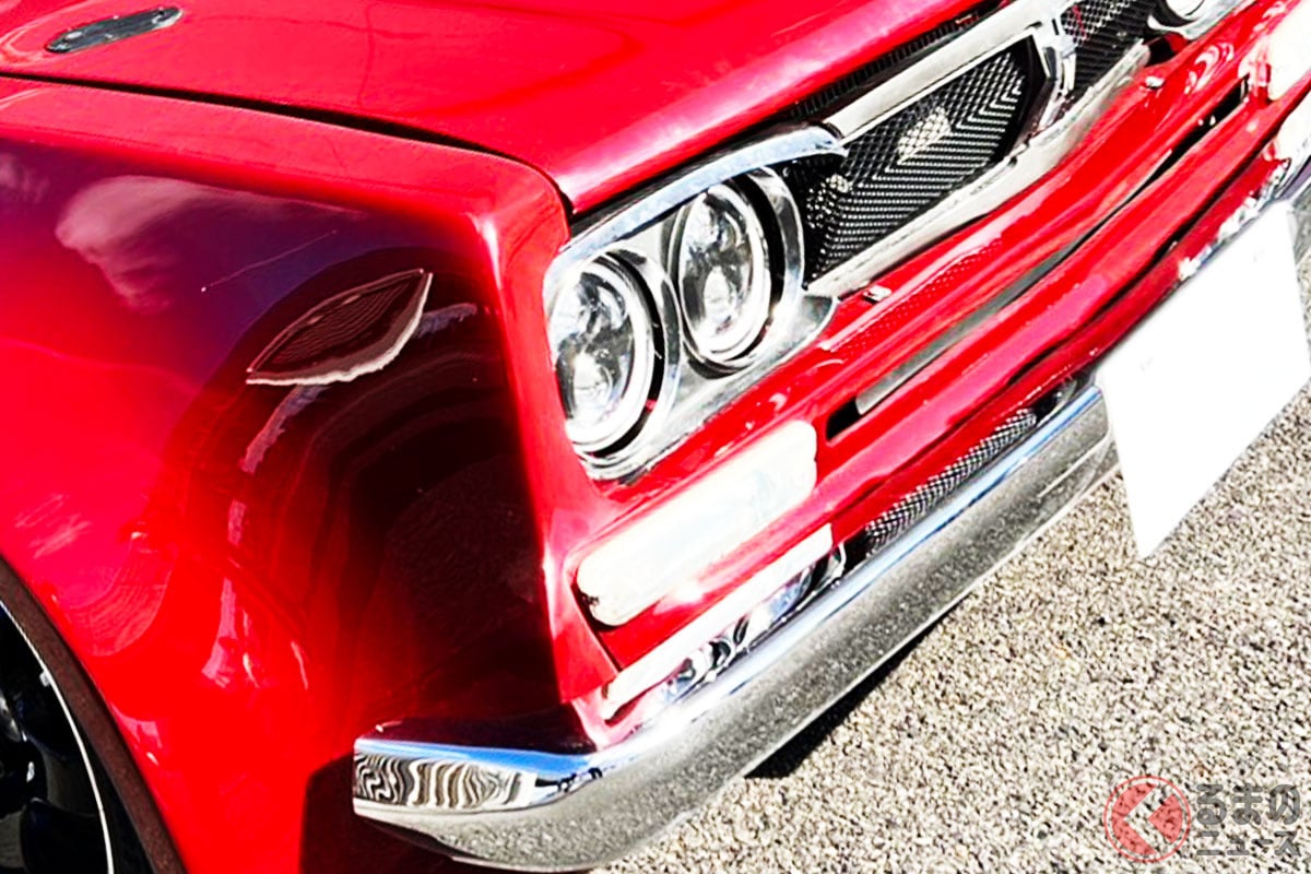 往年の「サニー」と「スカイライン」が融合!(画像提供:日産・自動車大学校 京都校)