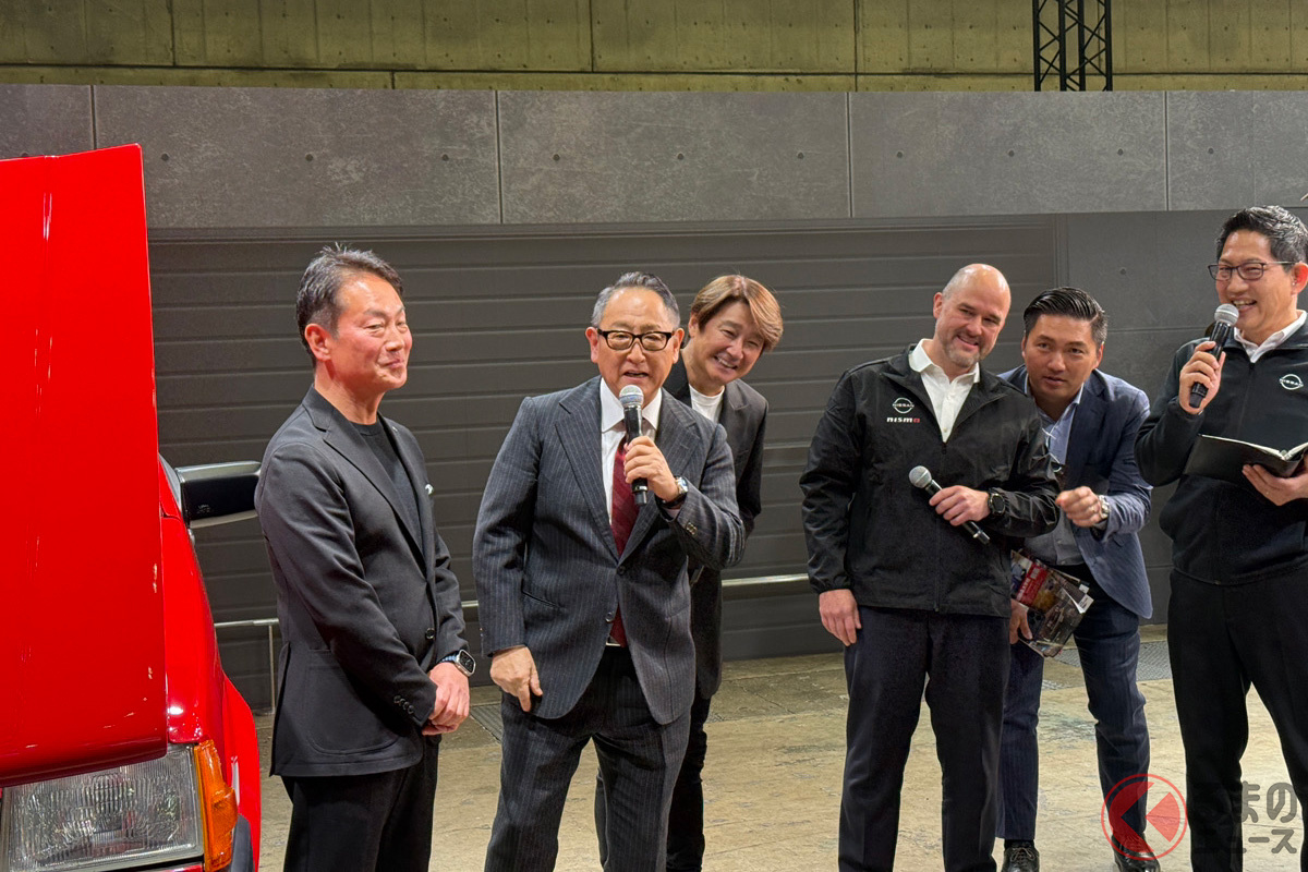 日産ブースに豪華メンバーが集った!(くるまのニュース編集部撮影)