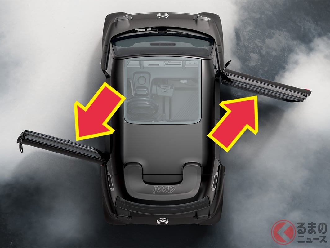 左右で違う斬新なドアの開き方!