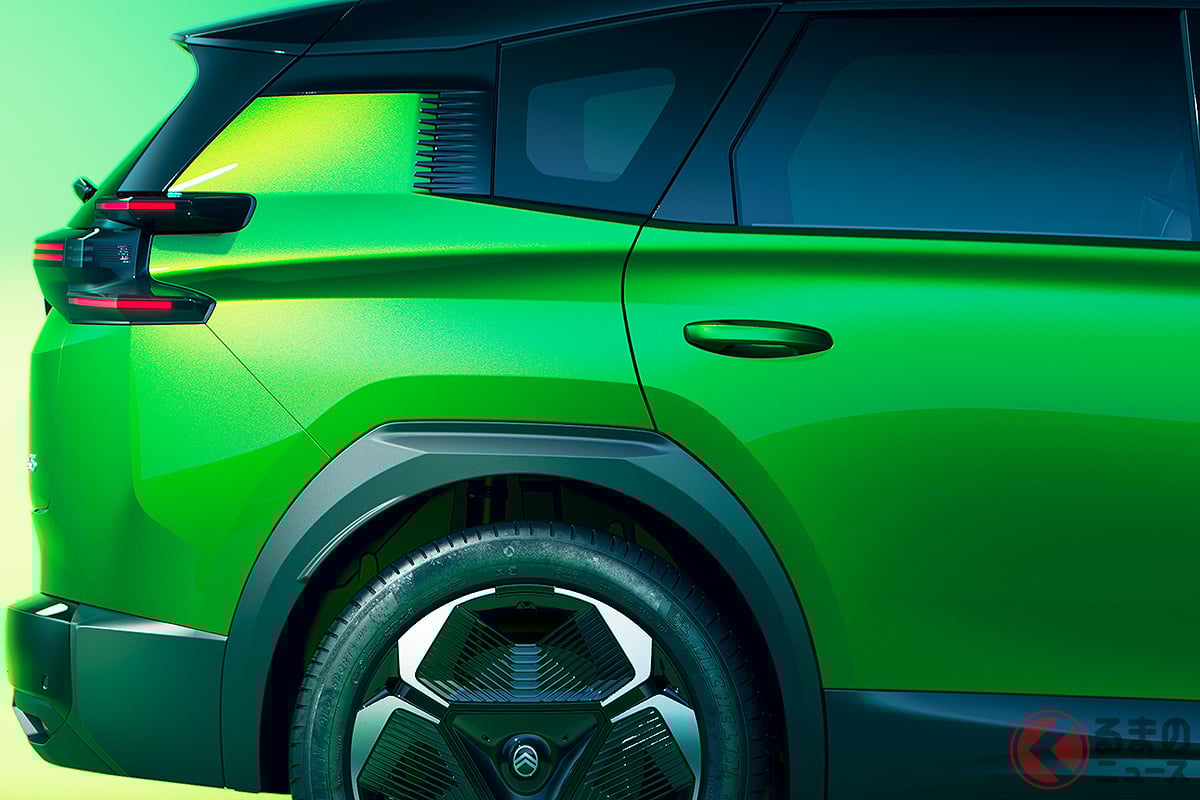 リア周りで目を引くのが、空力整流効果も持つ独特なシトロエン・ライト・ウイング