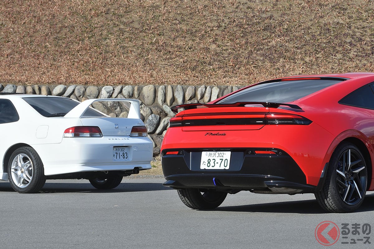 ホンダアクセスのパーツを装着した5代目「プレリュードSiR」と新型「プレリュード」