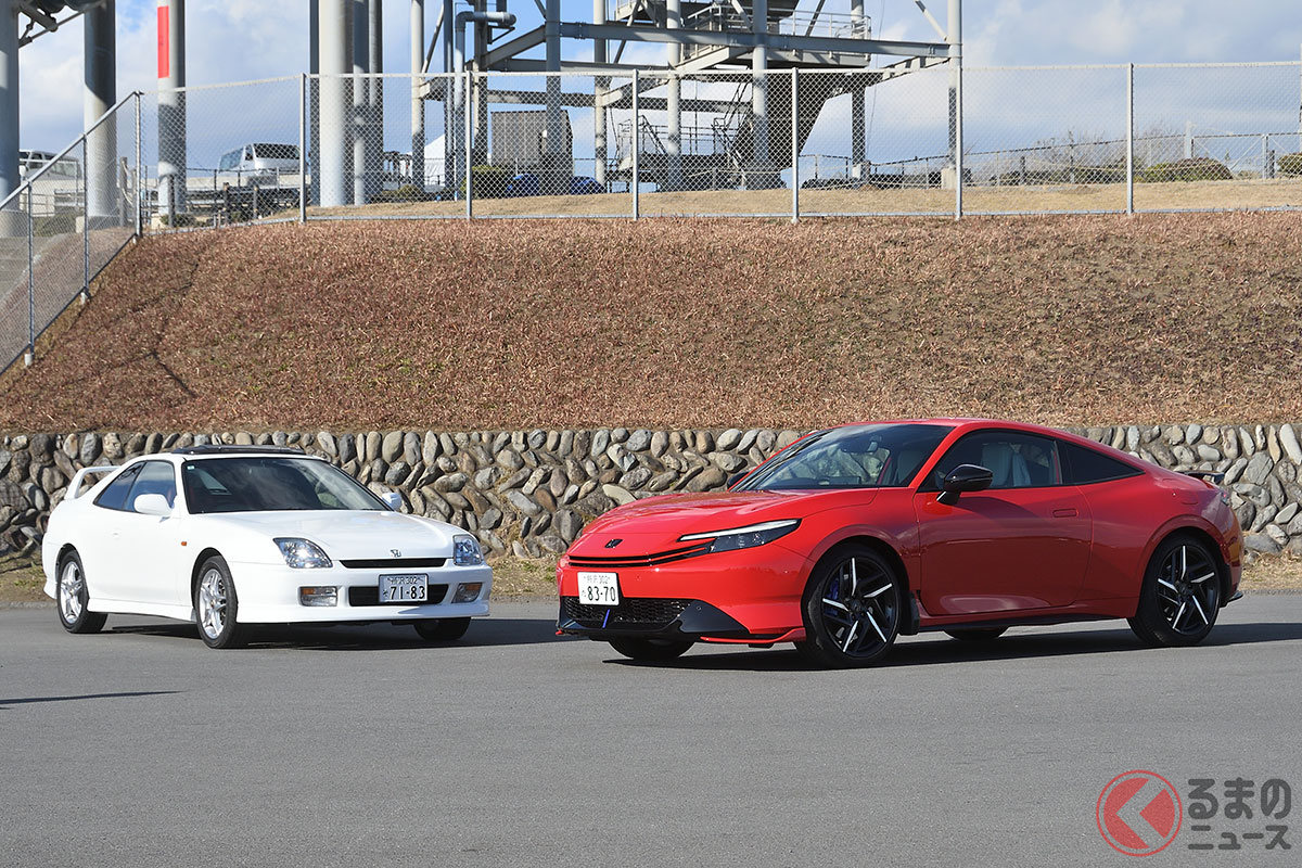 ホンダアクセスのパーツを装着した新型「プレリュード」と5代目「プレリュード