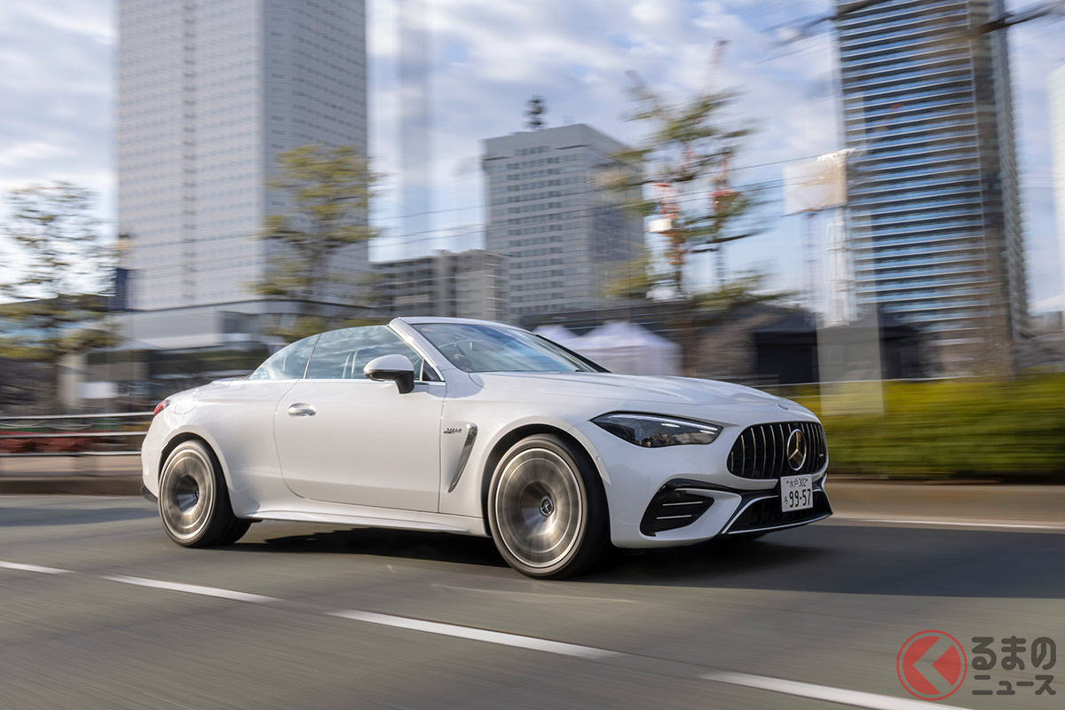 大地に根を下ろしたかのような安定感を放つメルセデスAMG「CLE53 4MATIC+カブリオ」(Photo:Daijiro Kori)