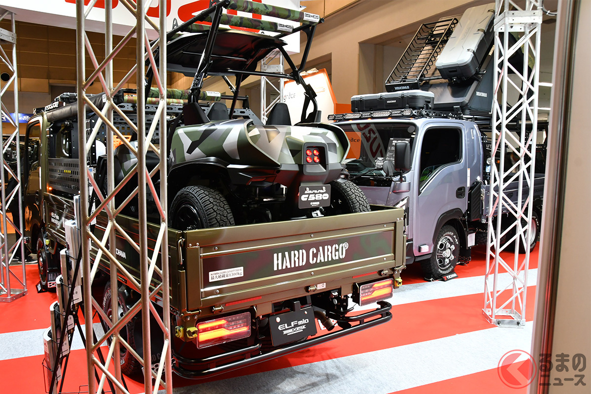 荷台を使ったアクティビティの提案を実施していたエルフミオ「CROSS STYLE ACCESSORIES」