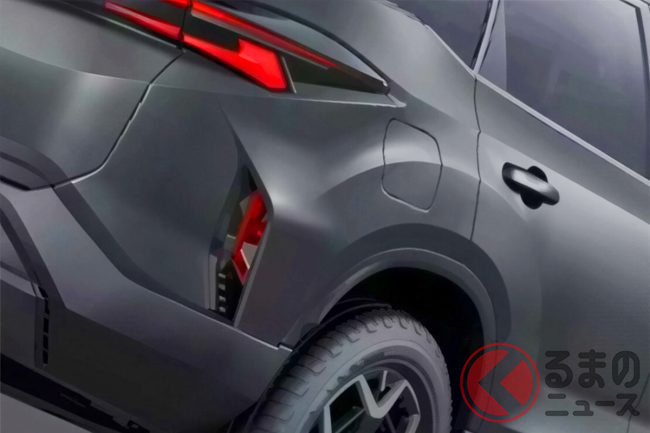 斬新「ハリアー」に注目！ 「RAV4」サイズに真っ黒な「専用デザイン