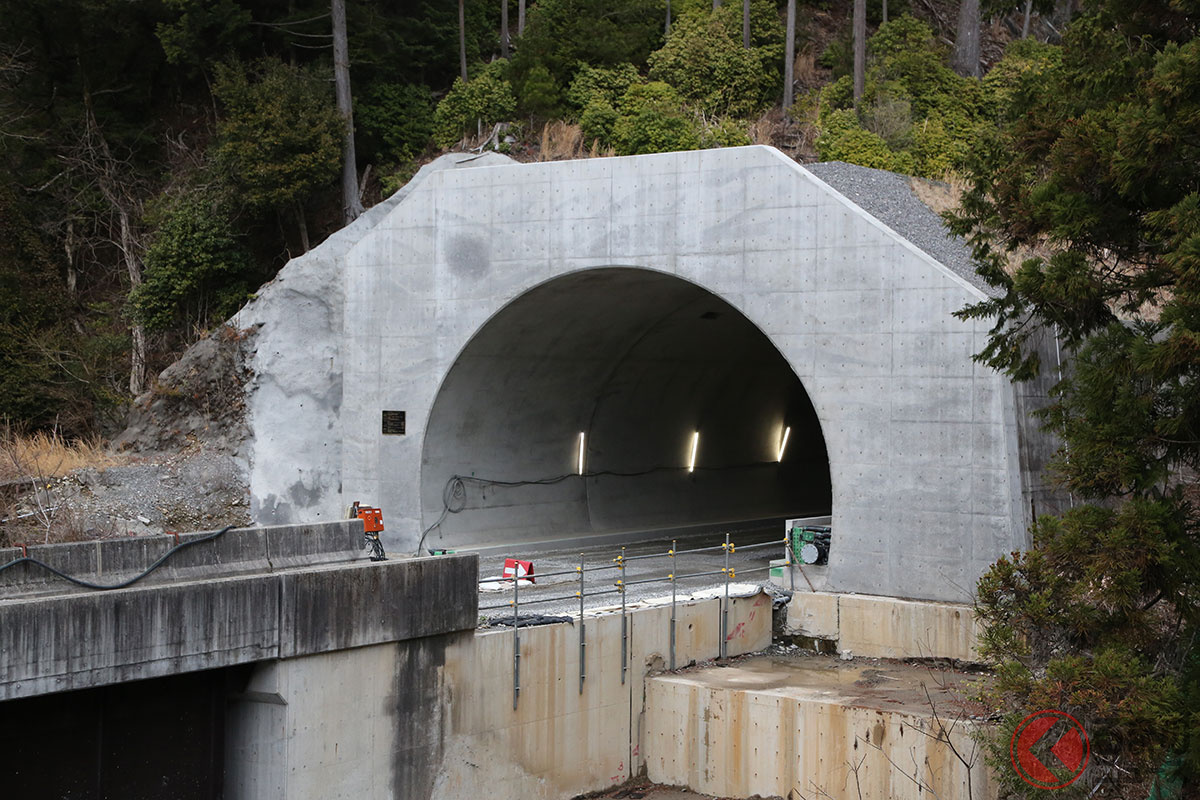青崩峠トンネル。2026年3月30日現在(撮影:くるまのニュース編集部)