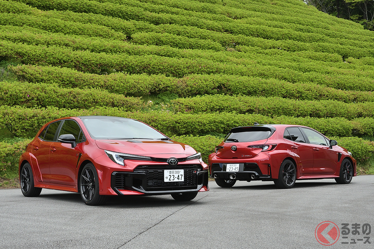 GR PERFORMANCE SOFTWAREのデモンストレーションが行われたトヨタ「GRカローラ（25式後期）」