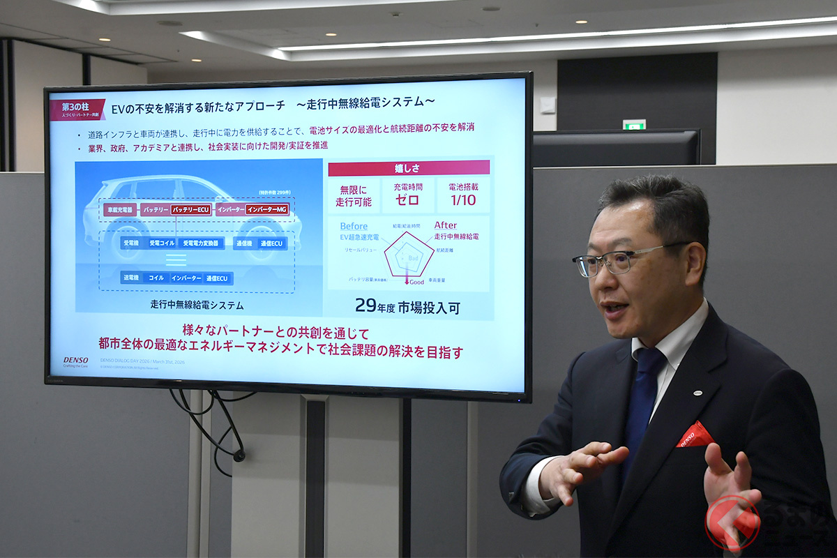 現在の取り組みについてデンソー 執行幹部 研究開発部長の八束真一氏が説明