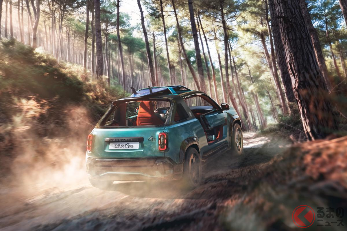 斬新“ドア・屋根なし”のコンセプトモデル「ルノー4 JP4×4」とは
