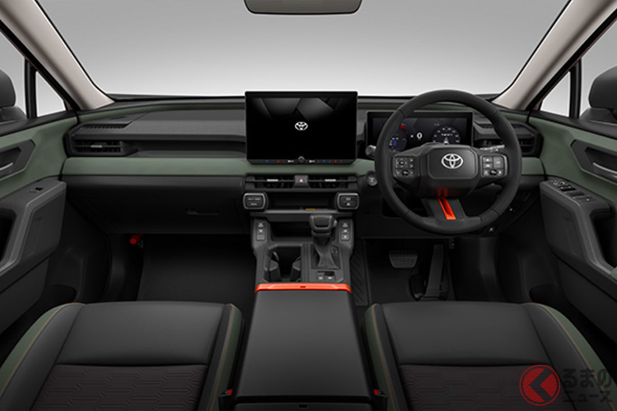 専用のタフな意匠が採用されたインテリア