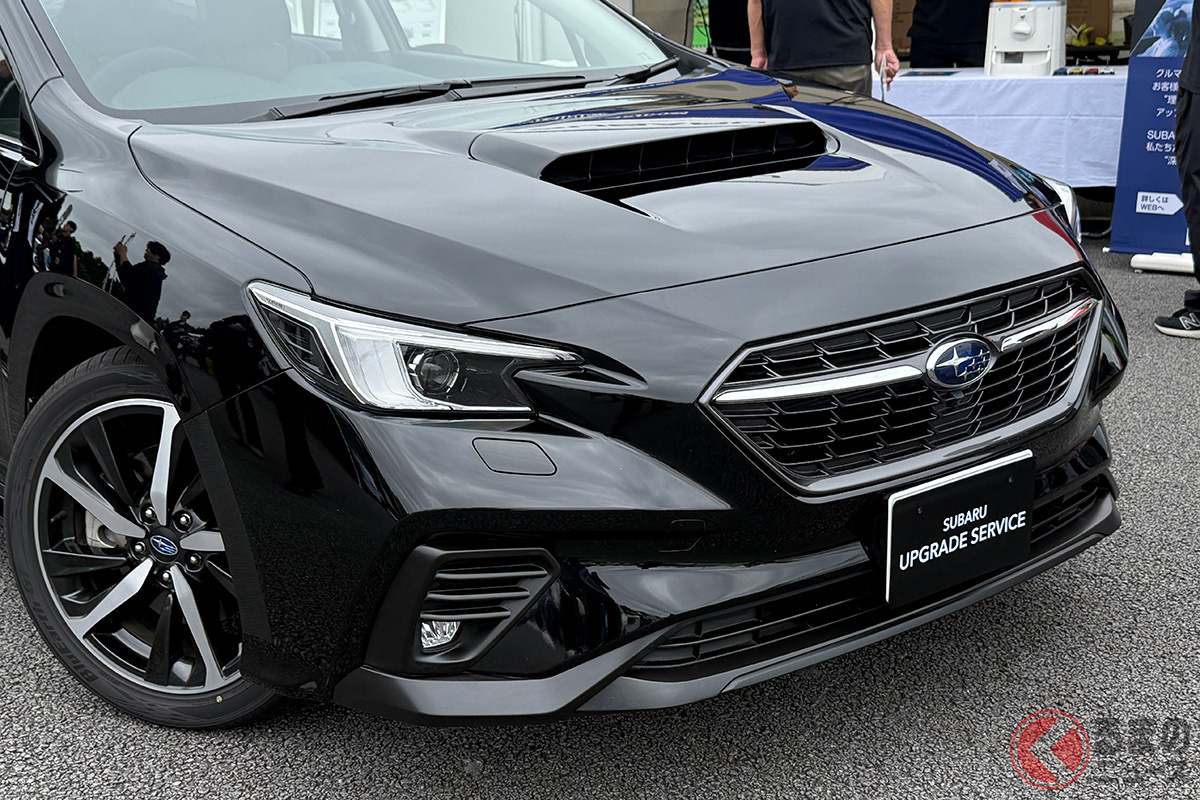 SUBARU UPGRADE SERVICEとは(画像のどこかにヘキサゴン空力テキスチャーが貼られています)