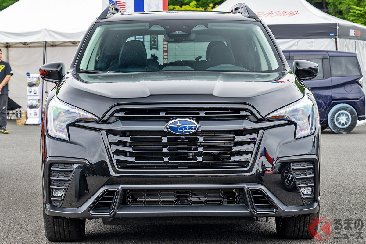 スーパー耐久富士24時間レースに展示されたスバルの3列シートSUV「アセント Onix Edition Touring」（米国生産モデル）