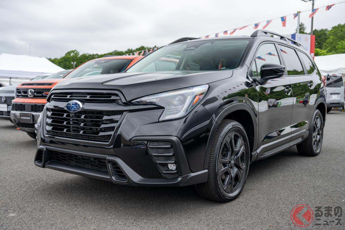 スーパー耐久富士24時間レースに展示されたスバルの3列シートSUV「アセント Onix Edition Touring」(米国生産モデル)