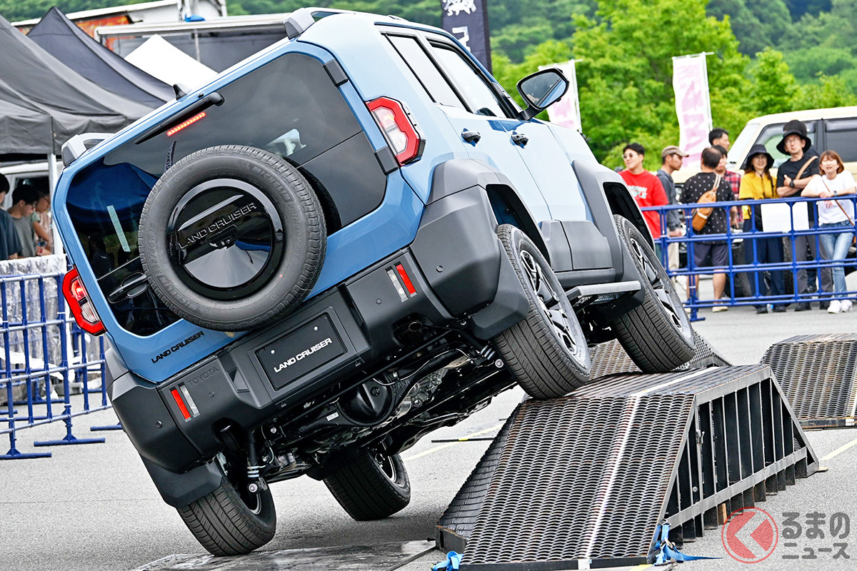 25度程度の傾斜を新型「ランドクルーザーFJ」は余裕で走破していました