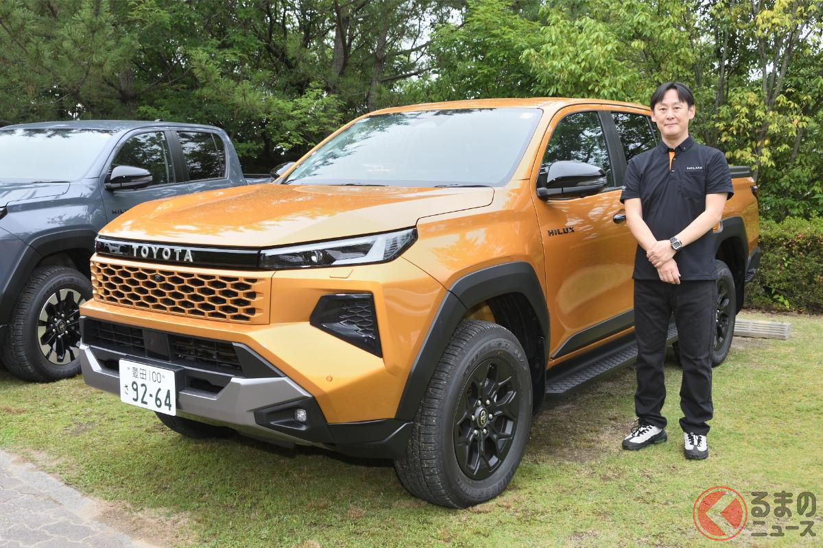 新型ハイラックスのチーフエンジニアを務めた大矢賢樹氏
