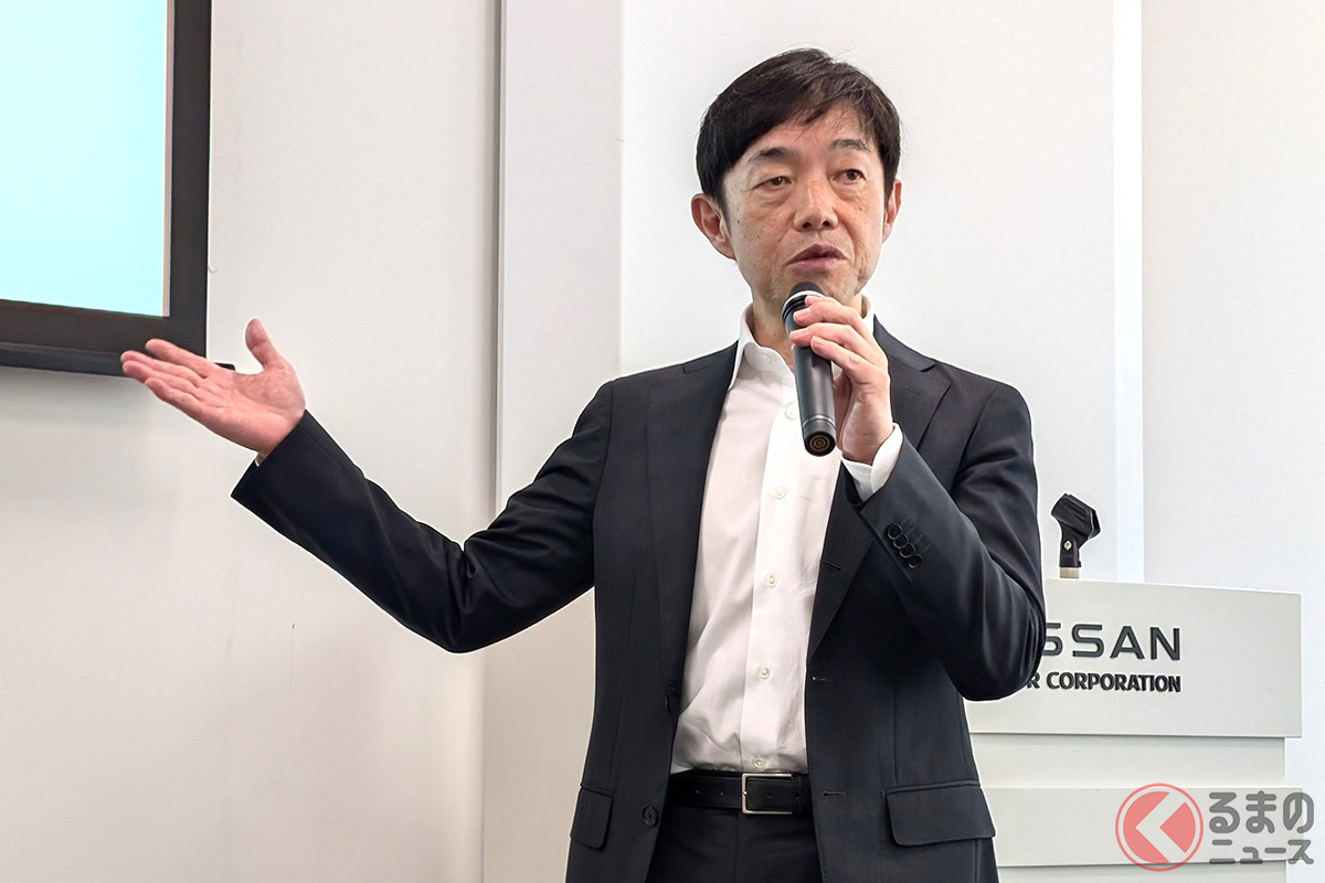 「PCS-T」について説明する日産自動車 第一製品開発本部 執行職の山口一之氏