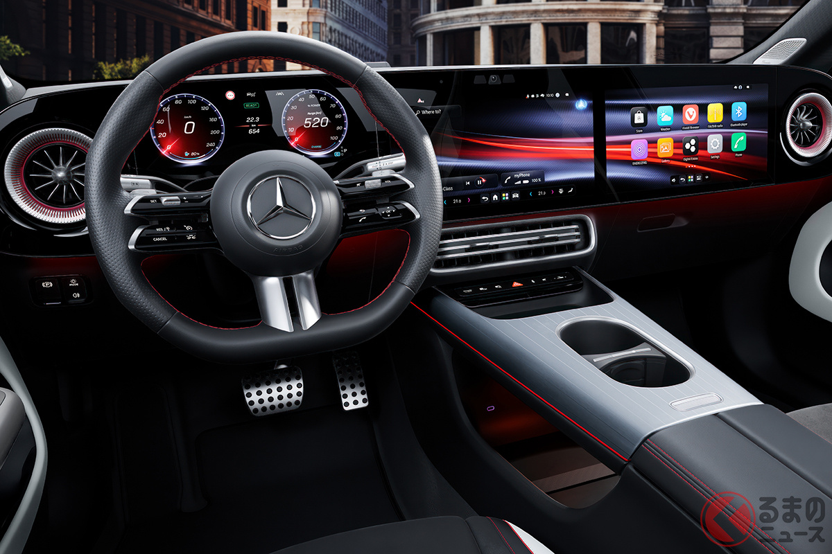 最新の第4世代MBUXと「Mercedes-Benz Operating System （MB.OS）」を 搭載するメルセデス・ベンツ新型「CLA with EQ Technology」の「MBUXスーパースクリーン」
