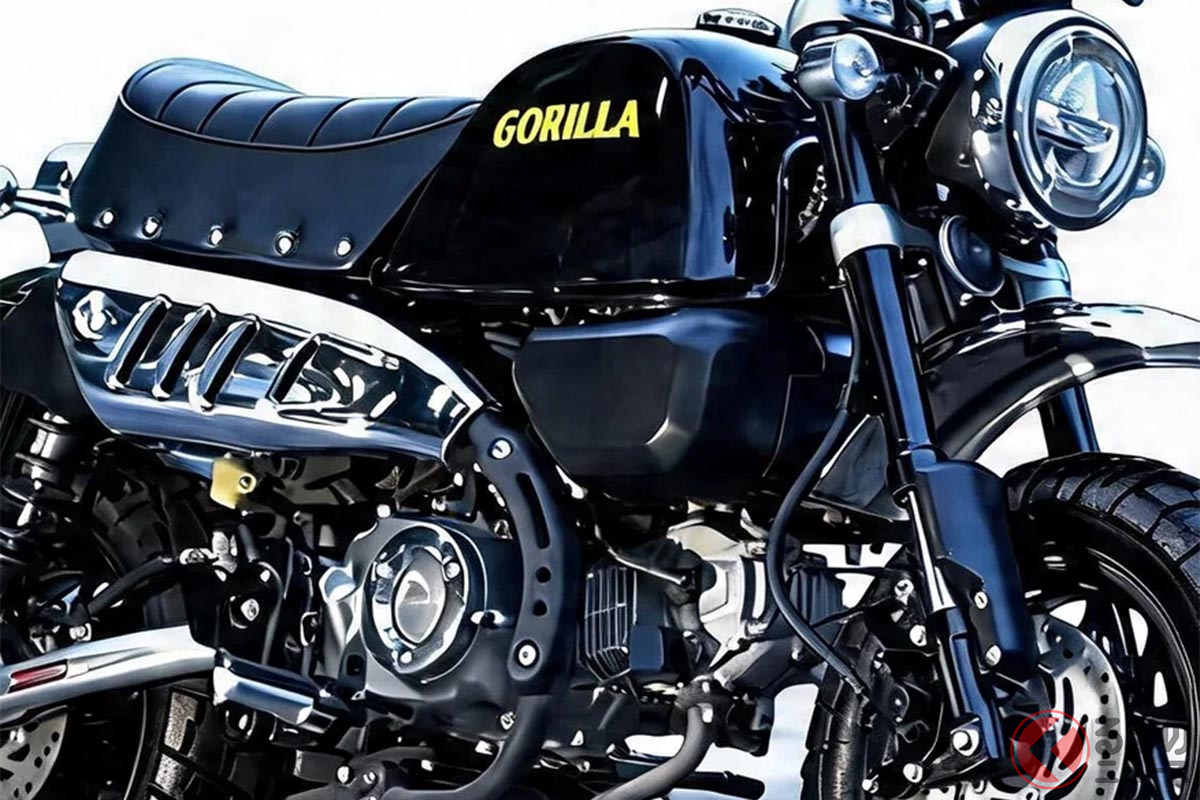 G+Noteブランドの「Gorilla Tank & Seat Set for Honda Monkey125 ゴリラタンク&シートセット」を装着したホンダホンダ「モンキー125」