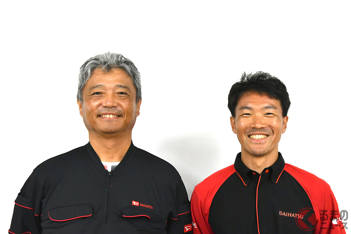 実際にコペンの生産に携わった生産調達本部の山本さん(左)と平戸さん(右)にも話を伺うことができた。コペンファクトリーの見学がきっかけで購入を決めたという声が聞けるなど「生産現場」と「ユーザー」の近さが印象的だったと語り、2人ともコペンには「感謝、ありがとう」と言葉を掛けたいと話してくれた