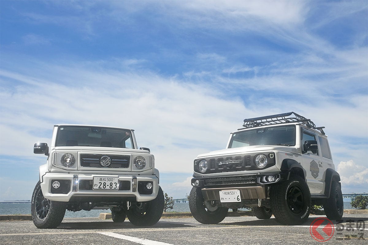ハンコックの「Dynapro AT2 Xtreme」を履いたスズキ「ジムニー シエラ」。タイヤサイズは215/70R16と235/70R16