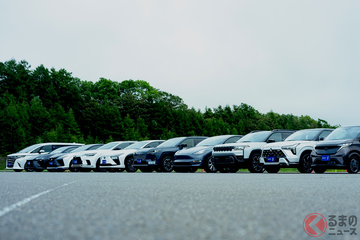技術要素ごとに用意された試乗車はなんと10台！ 国内販売されていない車種などもあり貴重な体験会となった