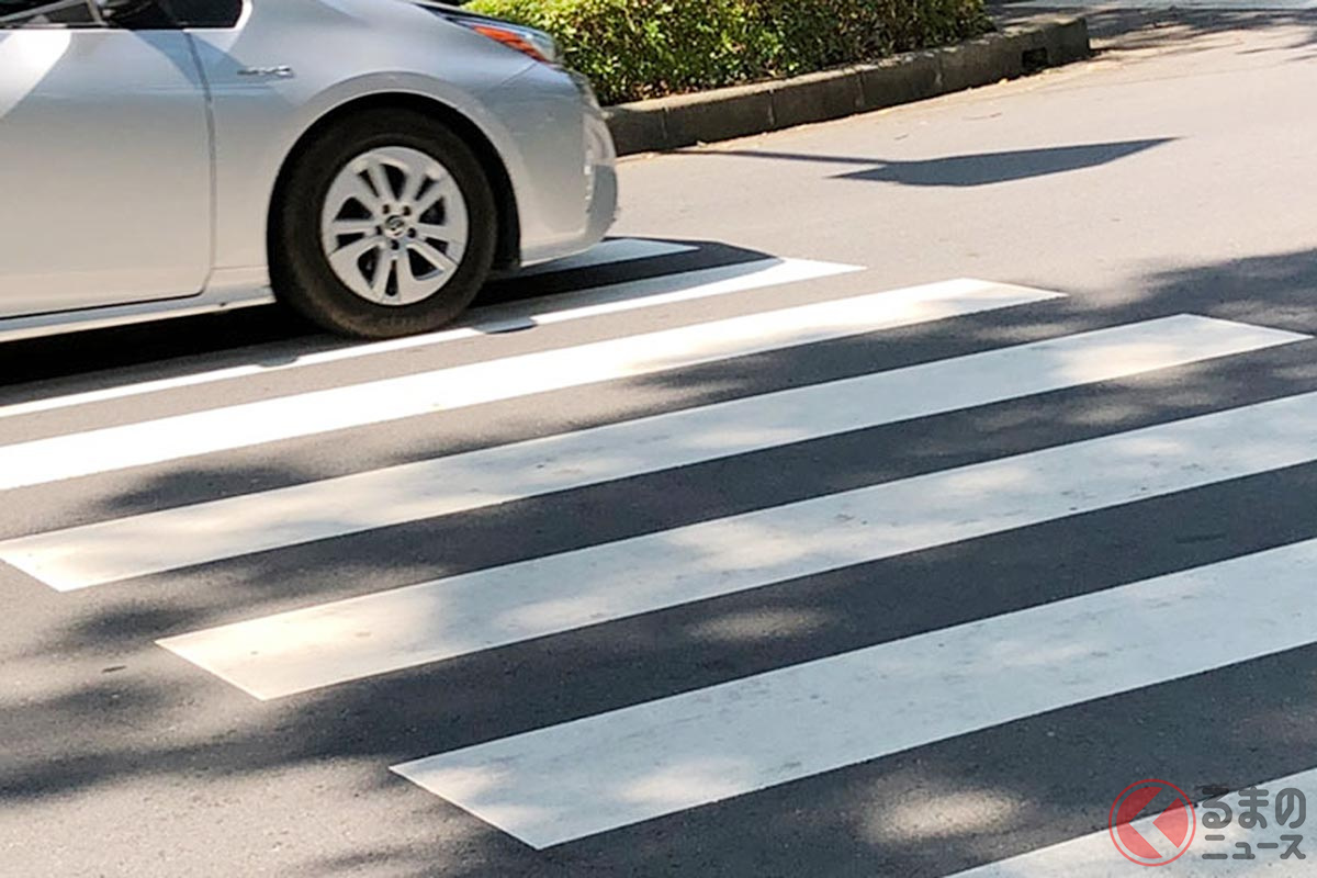 信号のない横断歩道でのクルマの一時停止率は?(画像はイメージ)