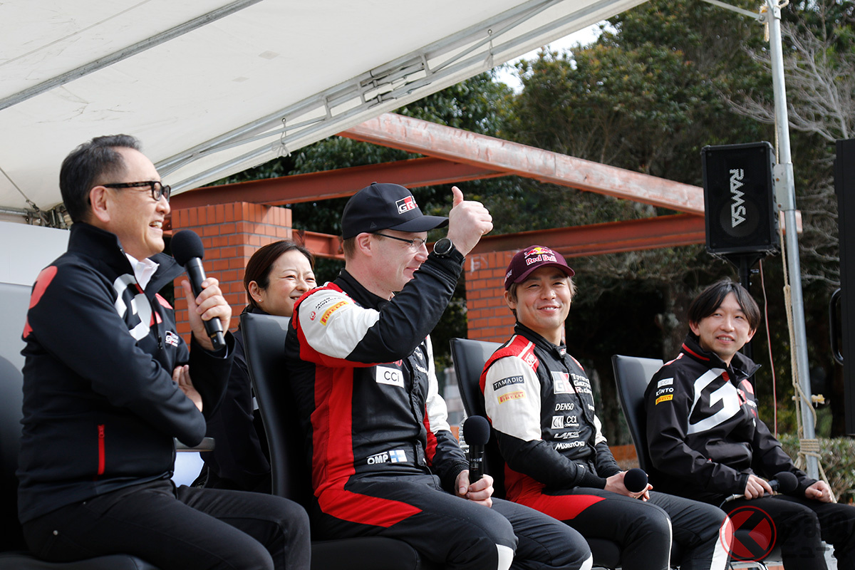 トークショーに登壇するチーム「TOYOTA GAZOO Racing WRT」のメンバー