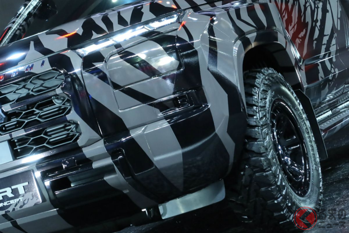 なんか凄そう！ 2023年度内に投入を予定しているピックアップトラック新型「トライトン」のコンセプトカー「MITSUBISHI XRT Concept」を第44回バンコク国際モーターショー2023で世界初公開！