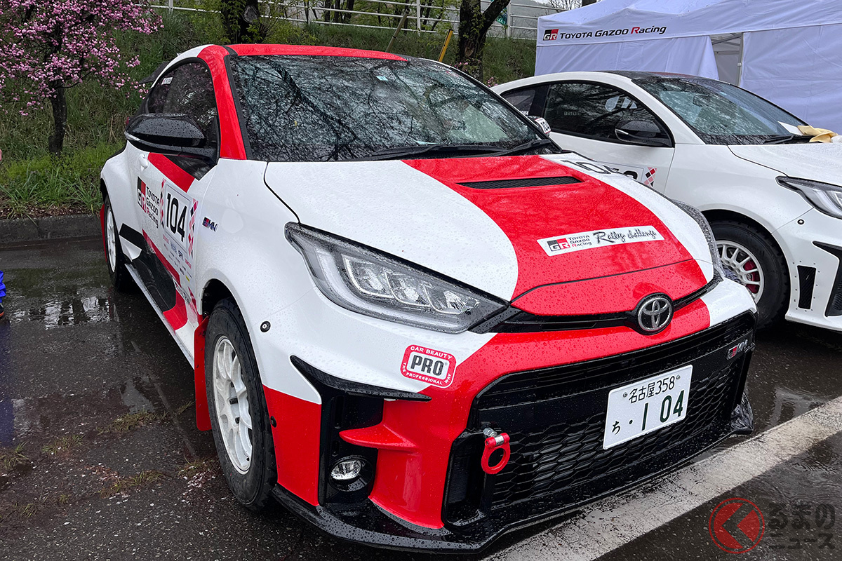 「TOYOTA GAZOORacing Rally Challenge in 八ヶ岳茅野」でデビューとなるモリゾウ選手のGRMNヤリス