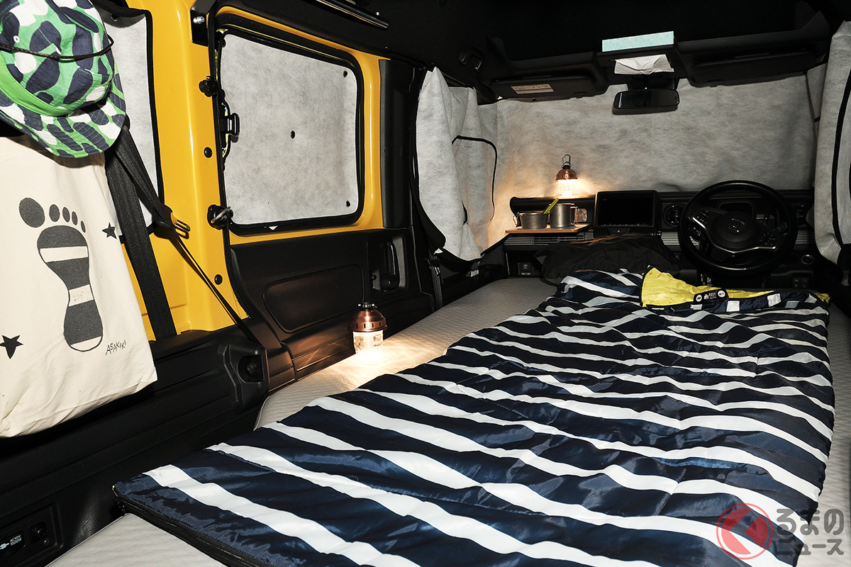 昨今注目される「車中泊」 実は様々なリスクが潜んでいる(画像はホンダ「N-VAN 車中泊仕様」)