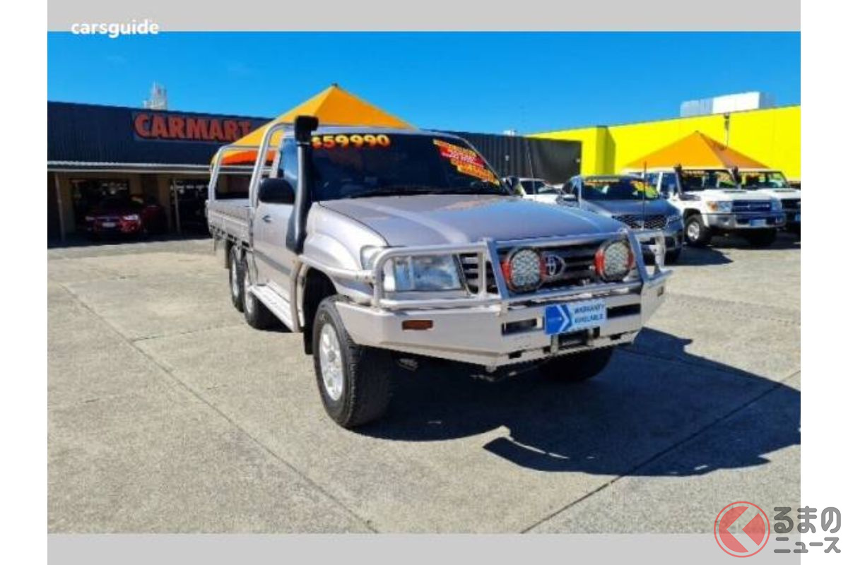 全長6m級トヨタ ランクル6輪車 がもはやデコトラ 560万円の 40万キロ過走行モデル を豪州で発見 くるまのニュース 全長6m級トヨタ ランクル6輪車 がもはやデコトラ 560万円の 40万キロ過走行モデル を豪州で発見 くるまのニュース