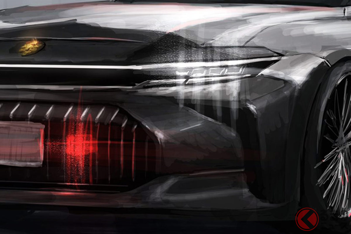 早くも新型「クラウンパトカー」を描いてみた! こんなイメージで近い将来に実現するのでしょうか?(画像提供:しよつばめさん)